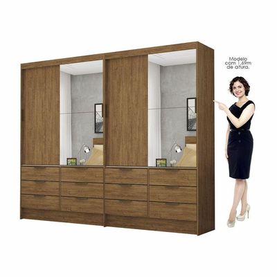 Closet Casal Sevilha 4 Portas Plus 12 Gavetas Carioca Móveis