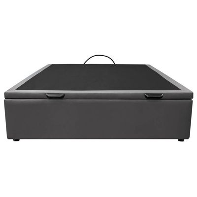 Base Box Baú Para Cama Viúva 128x188cm Liz S05 Sintético Cinza - Mpozenato