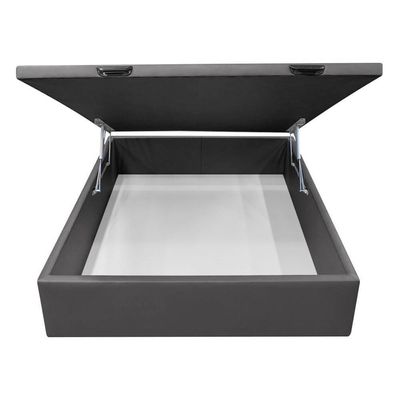 Base Box Baú Para Cama Viúva 128x188cm Liz S05 Sintético Cinza - Mpozenato