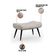 Kit 2 Puffs Decorativos Para Sala De Estar Pés Palito Lord Facto Dunas Pérola - Ibiza