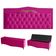 Kit Barcelona Cabeceira De Cama Painel E Calçadeira Baú Queen 160 Cm Suede Rosa Pink Do Lar Móveis E Decoração