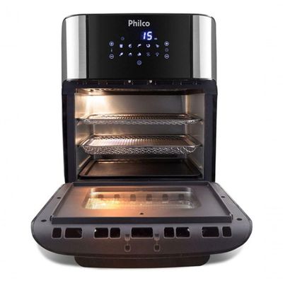 Fritadeira Air Fryer Oven Philco Sem Oleo PFR2250V 4 Em 1 12L 1800W Preto 220V