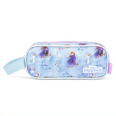 Estojo Escolar Feminino Frozen II Azul Claro U / Azul claro