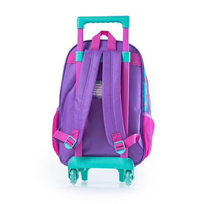 Mochila Escolar Feminina de Rodinhas Dra Brinquedos U / Verde claro
