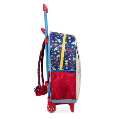 Mochila de Rodinha Infantil Feminina Branca de Neve Azul U / Vermelho
