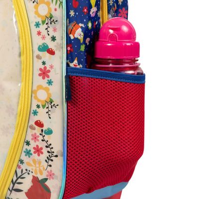 Mochila de Rodinha Infantil Feminina Branca de Neve Azul U / Vermelho