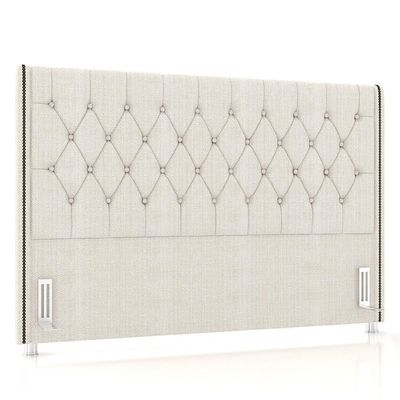 Cabeceira Cama Solteiro 90cm Florenza P02 Linho Creme - Mpozenato