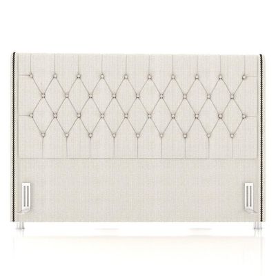 Cabeceira Cama Solteiro 90cm Florenza P02 Linho Creme - Mpozenato