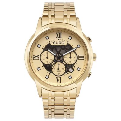 Relógio Euro Feminino Big Case Dourado - Eujs26aa-4d Eujs26aa-4d