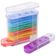 Kit 7 Porta Remédios Semanal Organizadores Comprimidos Plástico 13x11,5x4,5cm Colorido