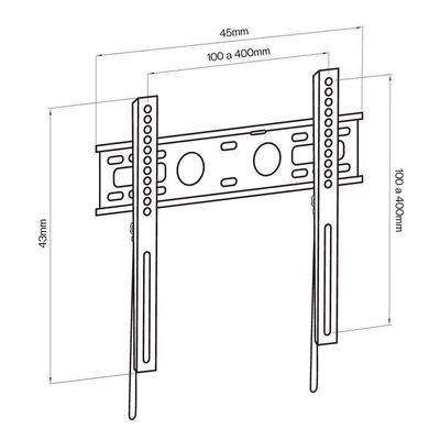 Suporte Fixo Para Tv 32 A 65 De Parede Sav-1004 Aquário