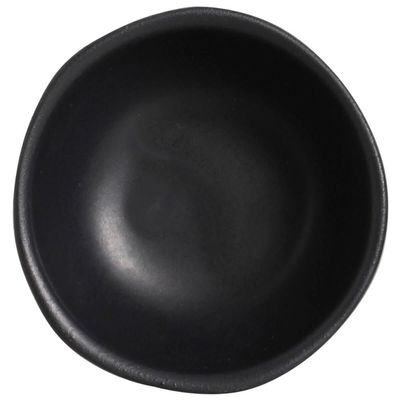 Kit 6 Ramequins 9x3cm Cerâmica 70ml Orgânico Preto Matte Molheira Porto Brasil Petiscos