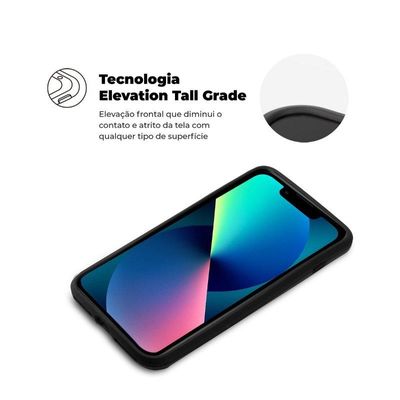 Kit Capa Armor e Pelicula Coverage 5D Pro Preta para iPhone 13 - Gshield