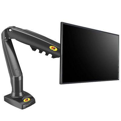 Suporte Para Monitor Articulado 15 A 34 De Mesa Com Pistão A Gás F80 Nb