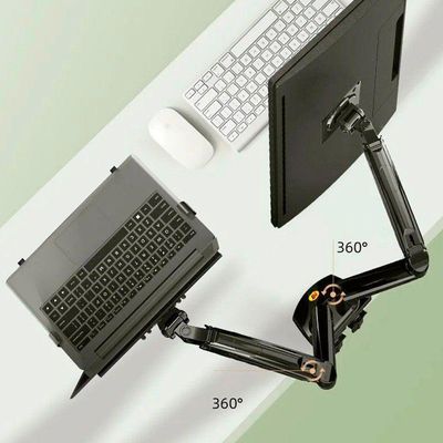 Kit Suporte Articulado Monitor E Notebook Pistão F160 Nb + Bandeja Apoio Nbh-2