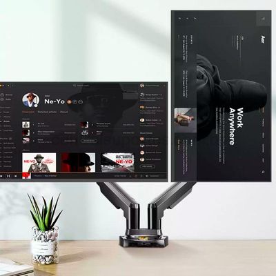 Suporte 2 Monitores 17 A 34 Articulado Pistão A Gás F160 Nb