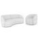 Sofá 3 Lugares Orgânico 288cm E Poltrona Zion M22 Boucle Branco - Mpozenato