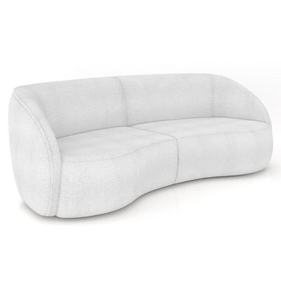 Sofá 3 Lugares Orgânico 288cm E Poltrona Zion M22 Boucle Branco - Mpozenato