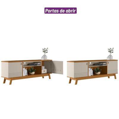 Rack Para Sala Até 75 Pol. 180cm Color L06 Nature-off White - Mpozenato