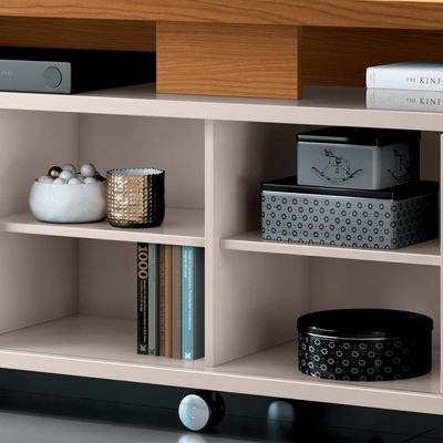 Rack Para Sala Bancada De 70 Pol. 180cm Briz H01 Off White-cinamomo - Mpozenato