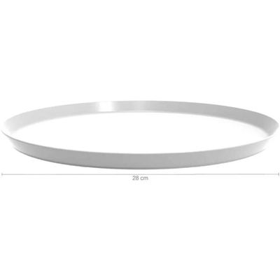 Kit 12 Bandejas Redondas para Servir 28cm Brancas Restaurante Bar Lanchonete Bubble Crippa