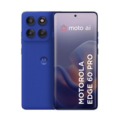 Smartphone Motorola Edge 60 Pro 5G - Azul, 256GB, RAM 24GB (12GB RAM+12GB Ram Boost), Câmera 50MP e Tela de 6,7"