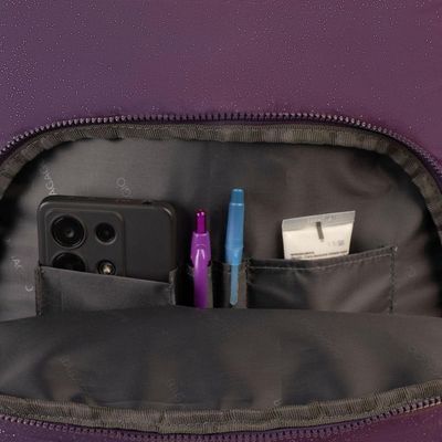 Mochila Escolar Feminina Juvenil Crinkle Glitter U / Roxo