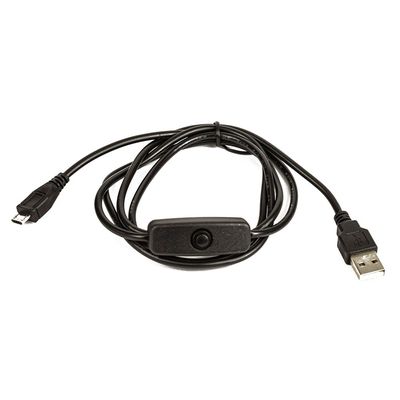 Cabo USB pra Micro USB Robótica com Botão liga Desliga