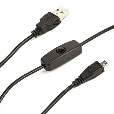 Cabo USB pra Micro USB Robótica com Botão liga Desliga