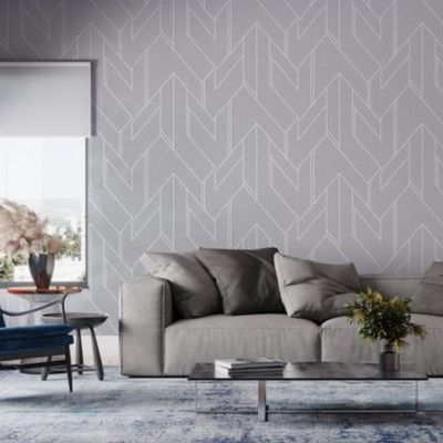 Papel de Parede Bobinex Essencial Geométrico Cinza 4308