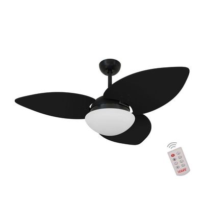 Ventilador De Teto Nero 3 Pás Preto 127V C/ Controle 110V