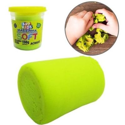 Massa de Modelar Soft Acrilex Amarelo Limão 150g