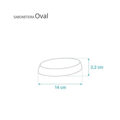 Saboneteira Poliéster Oval Branco Para Sabonete Barra