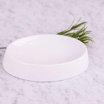 Saboneteira Poliéster Oval Branco Para Sabonete Barra
