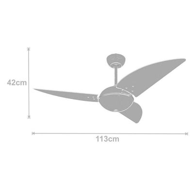 Ventilador Off Clear Tabaco 220V E Controle Remoto 220V