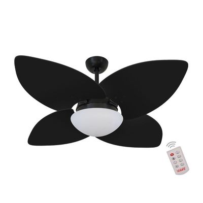 Ventilador De Teto Dormamu Nero 4 Pás Preto 127v C/ Controle 110V