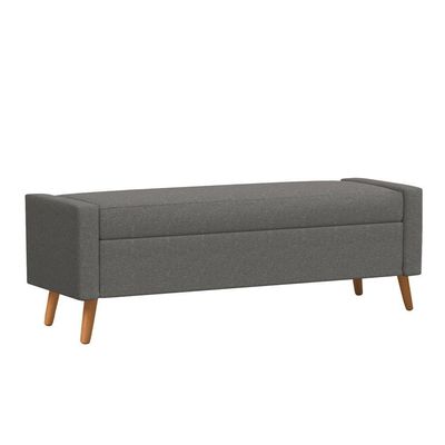 Recamier Bau Londres 1,60m Suede Cinza - Clique Decor