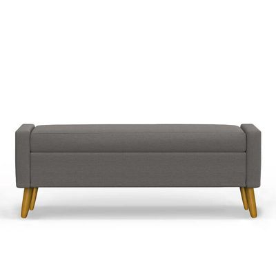 Recamier Bau Londres 1,60m Suede Cinza - Clique Decor
