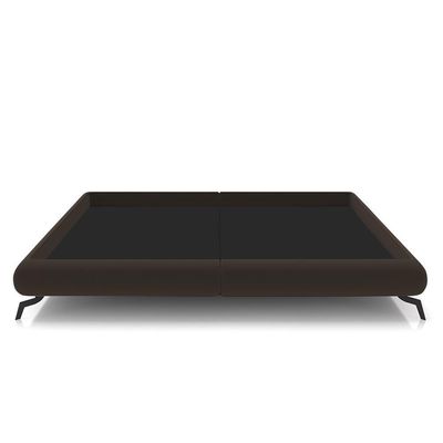Cama Casal Base Box 138x188cm Pés De Ferro Cold P02 Veludo Marrom - Mpozenato