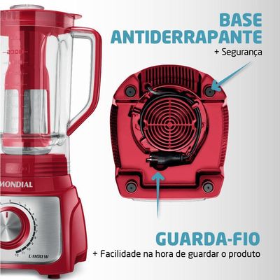Liquidificador Mondial Turbo Inox 3l L-1100-ri Liquidificador L-1100-ri 220v/60hz . 220V