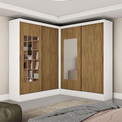 Closet Casal Belém 4 Pts Com Espelho 4 Gvts Carioca Móveis