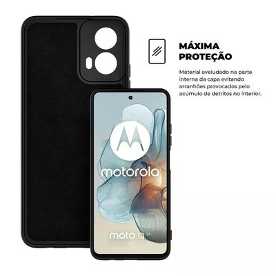 Kit Capa Silicon Veloz e Película Hydrogel HD para Motorola Moto G24 - Gshield