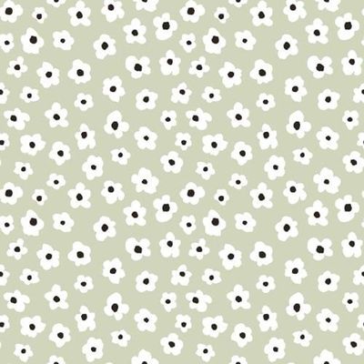 Papel De Parede Minime Floral Verde 17137