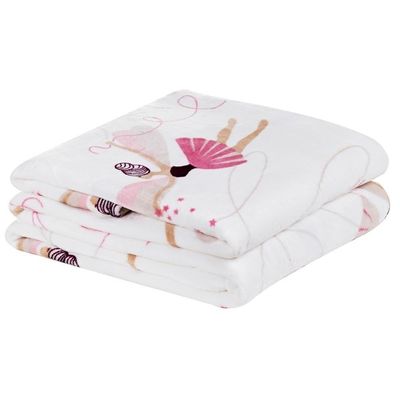 Manta Flannel Estampada Infantil Bouti Kids Solteiro - Bailarina - Qualidade Impecável