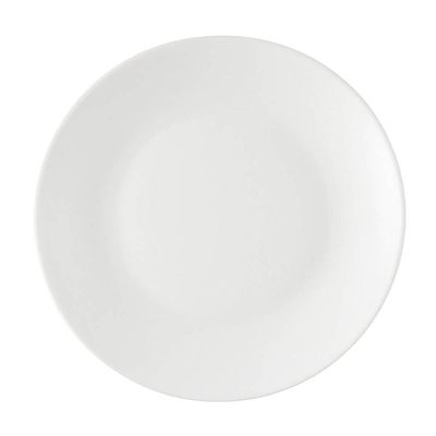 Kit 24 Pratos Rasos 18cm Brancos Plásticos Coza Duro para Refeição Resistente