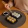 Kit 40 Travessas Rasas Sushi 16x8cm Orgânico Preto Matte Restaurante Japonês Buffet Porto Brasil