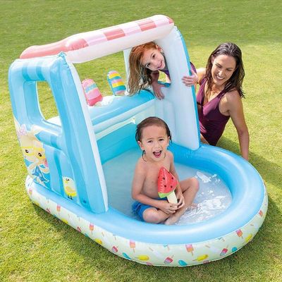 Piscina Inflável Infantil Com Cobertura Ice Cream 60 Litros Intex