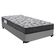 Cama Box Solteiro Sintético + Colchão De Molas Ensacadas Sereneprime 88x188x58cm Cinza
