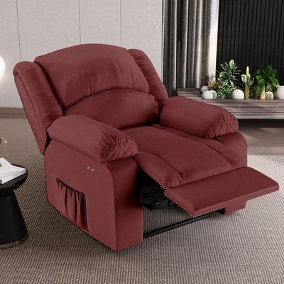 Poltrona Do Papai Reclinável Pietra Power Touch Usb Fh9 Pu Vermelho - Mpozenato