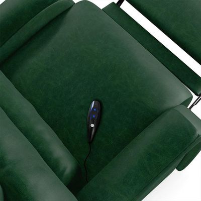 Poltrona Do Papai Reclinável Kalie Controle Power Elétrico Fh9 Pu Verde Musgo - Mpozenato